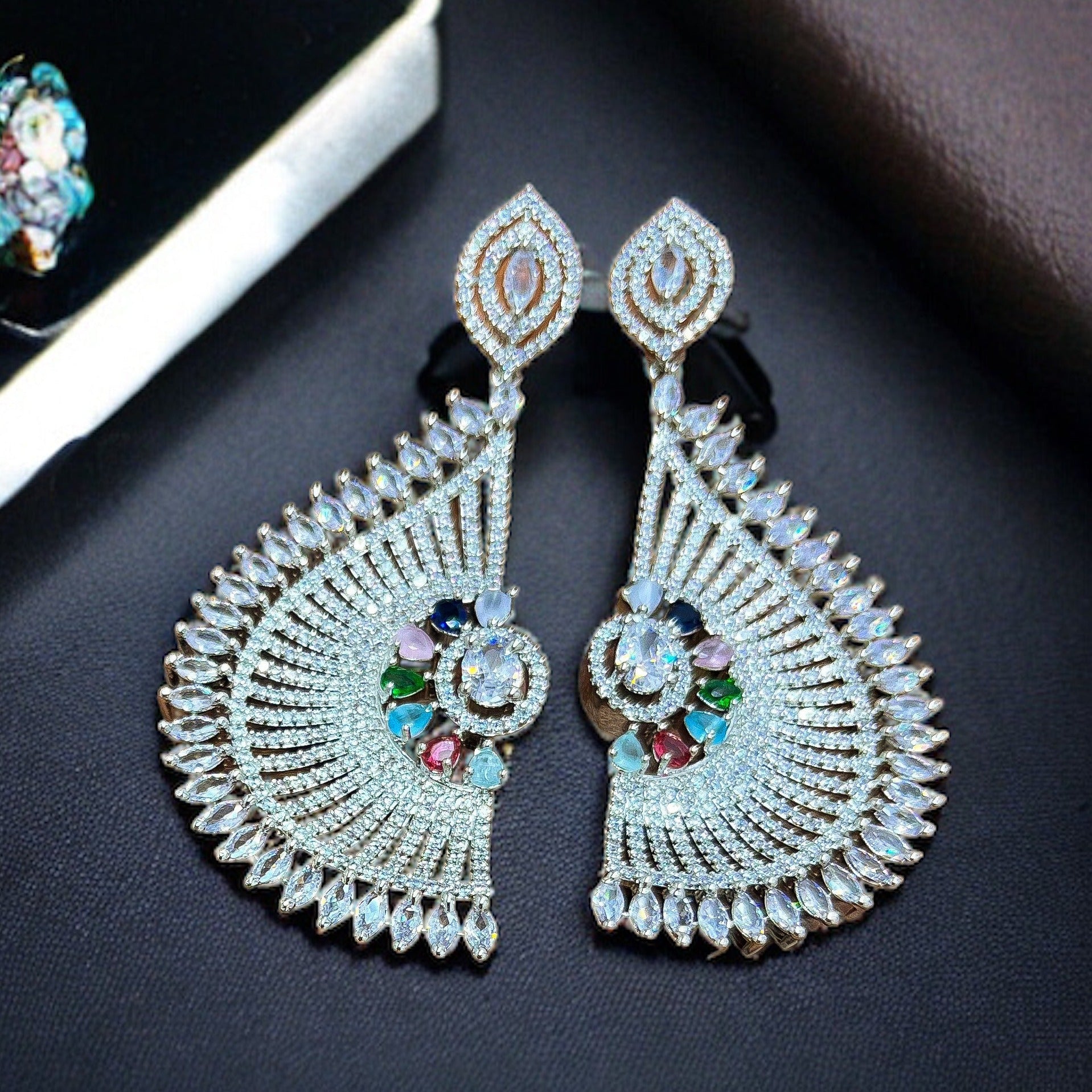 Eliza - Premium CZ Earrings Multi