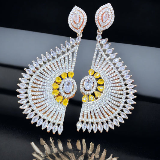 Eliza - Premium CZ Earrings Yellow